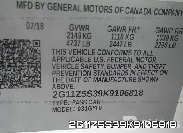2G11Z5S39K9106818