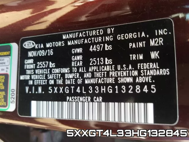 5XXGT4L33HG132845
