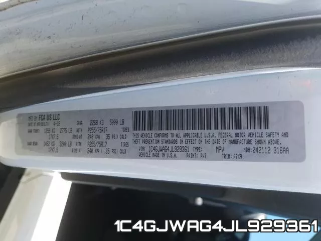 1C4GJWAG4JL929361