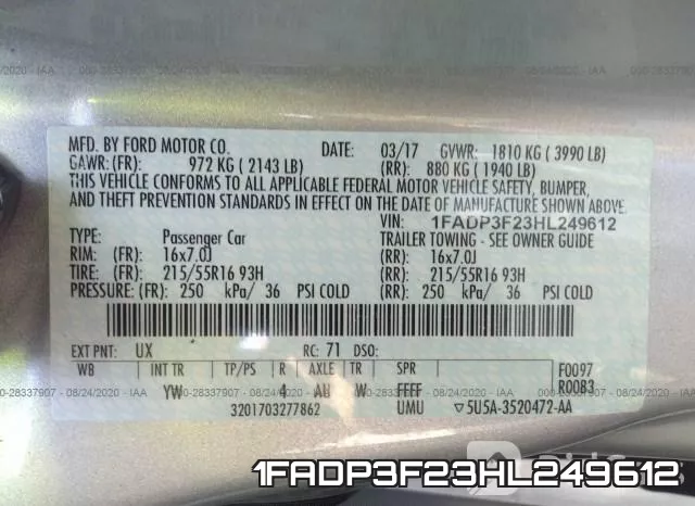 1FADP3F23HL249612