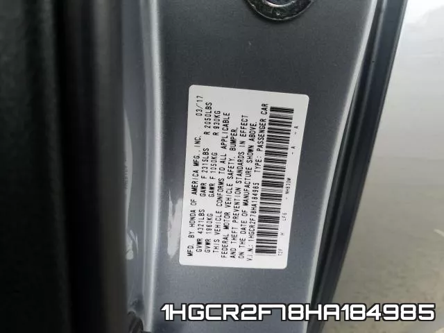 1HGCR2F78HA184985
