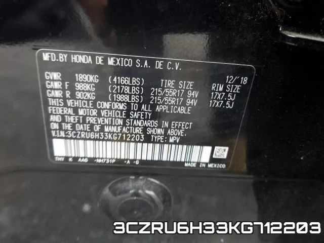 3CZRU6H33KG712203