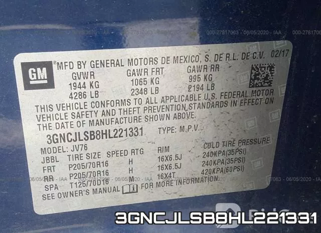 3GNCJLSB8HL221331