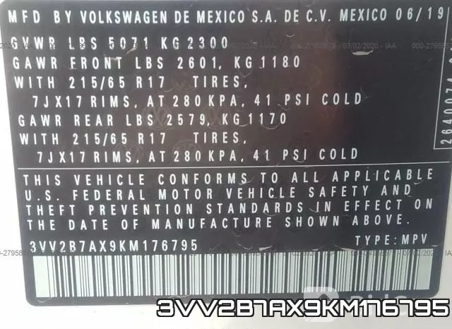3VV2B7AX9KM176795