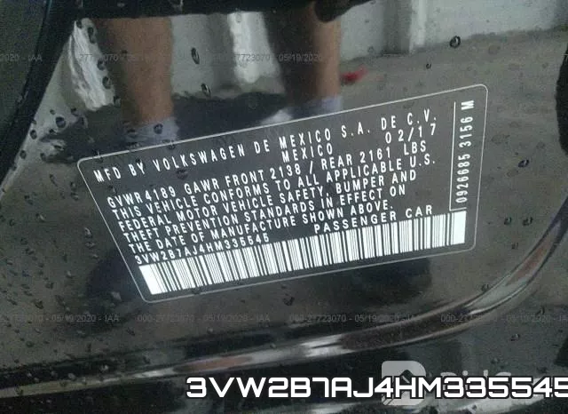 3VW2B7AJ4HM335545