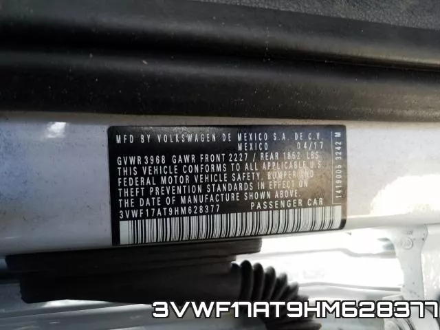 3VWF17AT9HM628377