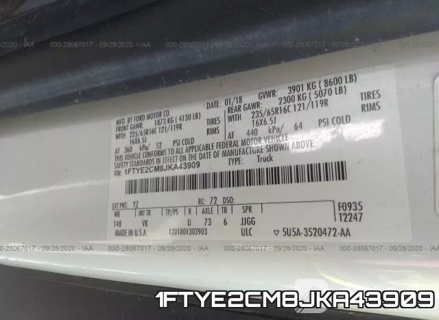1FTYE2CM8JKA43909
