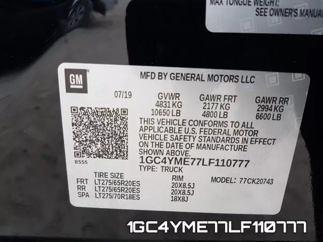 1GC4YME77LF110777