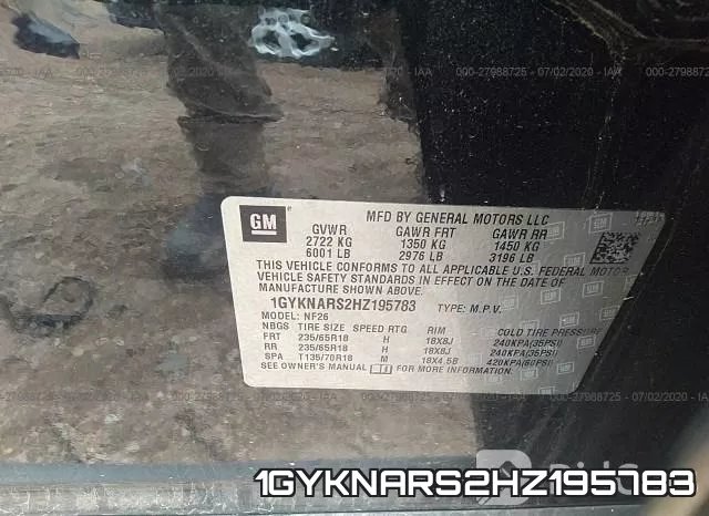 1GYKNARS2HZ195783