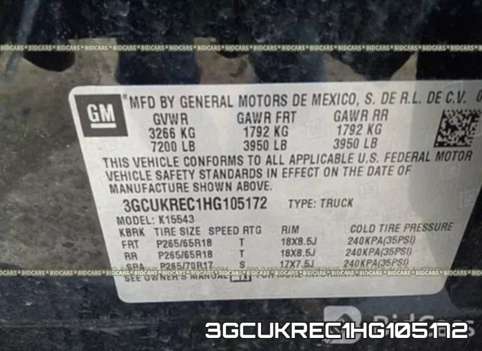 3GCUKREC1HG105172