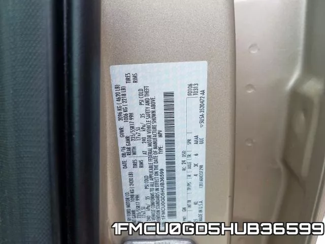 1FMCU0GD5HUB36599