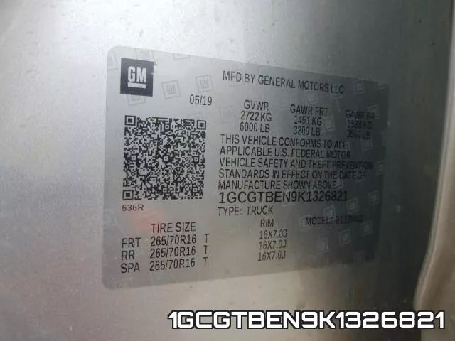 1GCGTBEN9K1326821