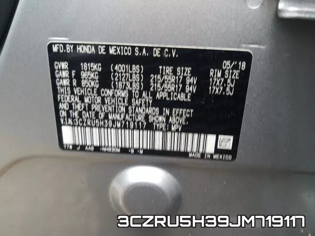 3CZRU5H39JM719117