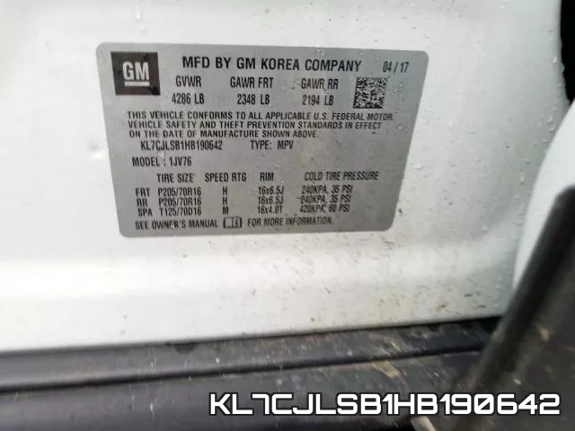 KL7CJLSB1HB190642