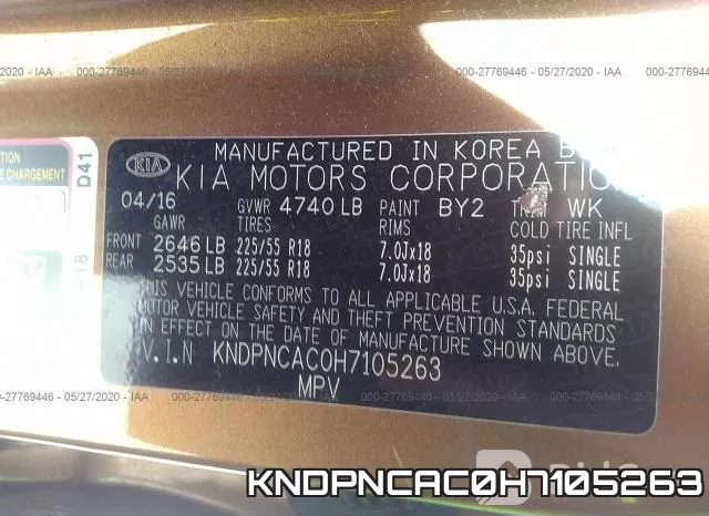 KNDPNCAC0H7105263