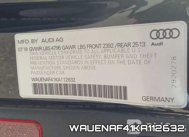 WAUENAF41KA112632
