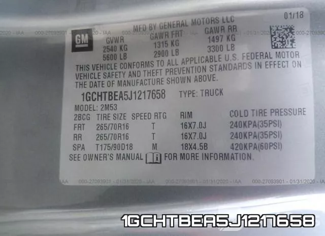 1GCHTBEA5J1217658