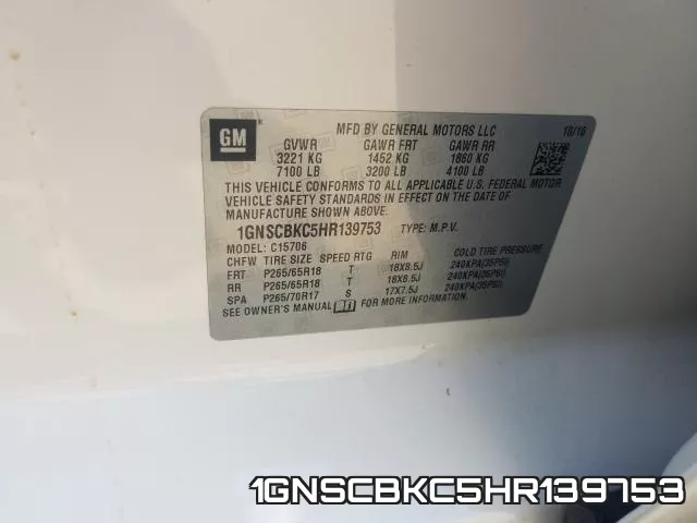 1GNSCBKC5HR139753
