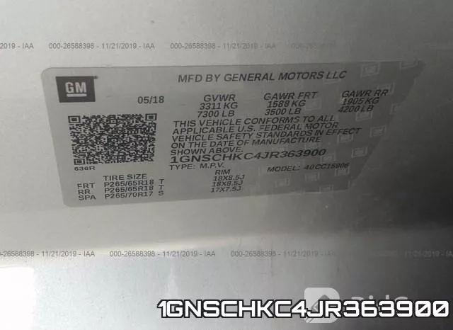 1GNSCHKC4JR363900