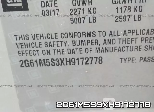 2G61M5S3XH9172778