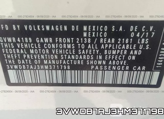 3VWDB7AJ3HM371798