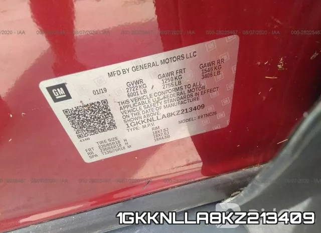 1GKKNLLA8KZ213409