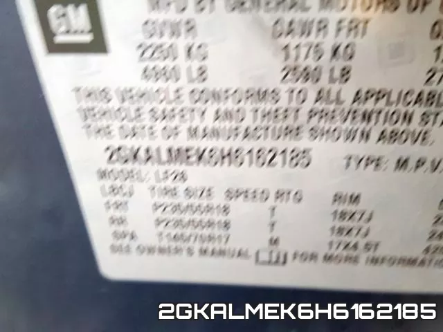 2GKALMEK6H6162185