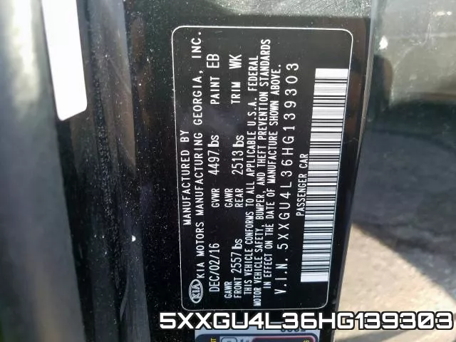 5XXGU4L36HG139303