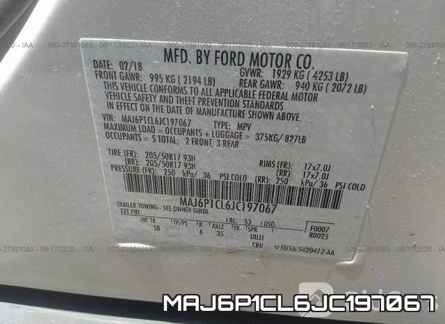 MAJ6P1CL6JC197067