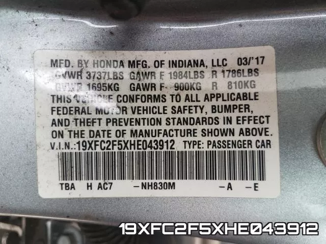 19XFC2F5XHE043912
