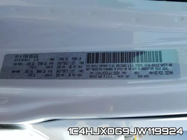 1C4HJXDG9JW119924