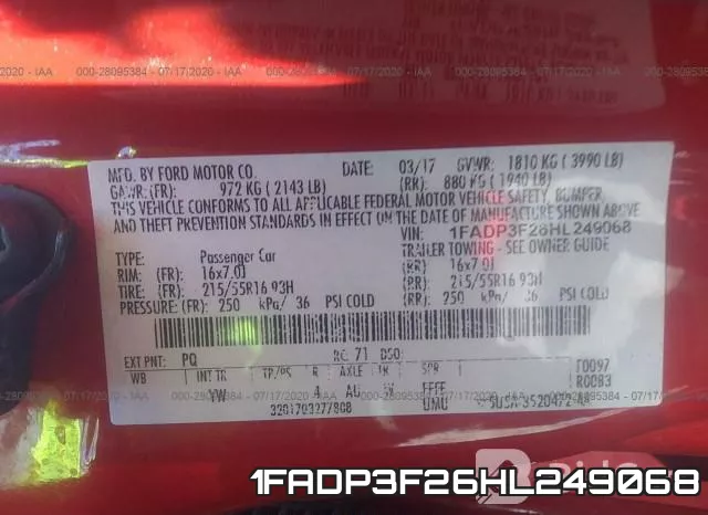 1FADP3F26HL249068