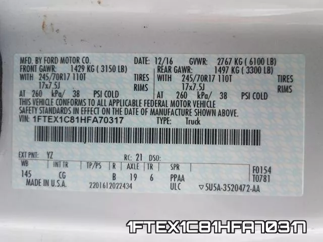 1FTEX1C81HFA70317