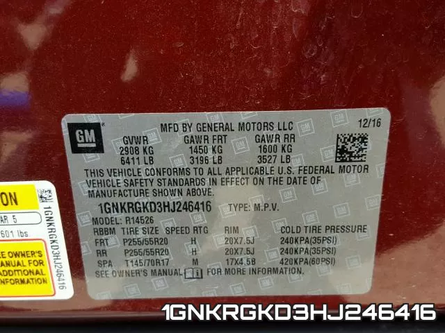 1GNKRGKD3HJ246416