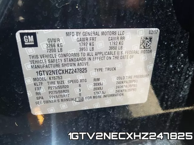 1GTV2NECXHZ247825