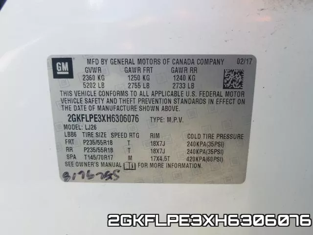 2GKFLPE3XH6306076