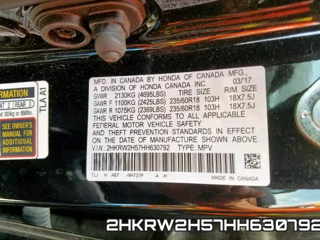 2HKRW2H57HH630792