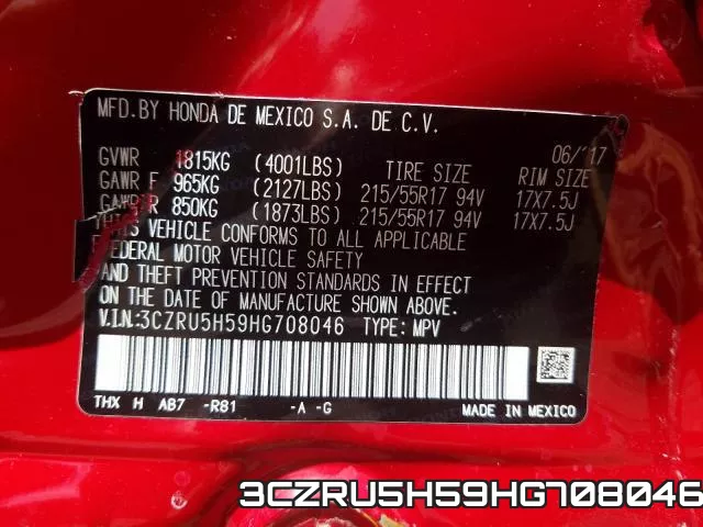 3CZRU5H59HG708046