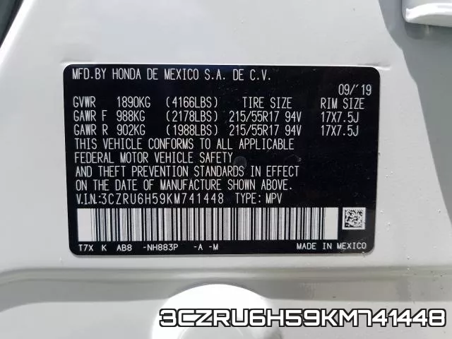3CZRU6H59KM741448