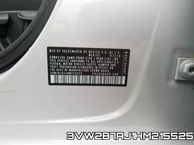 3VW2B7AJ1HM215525