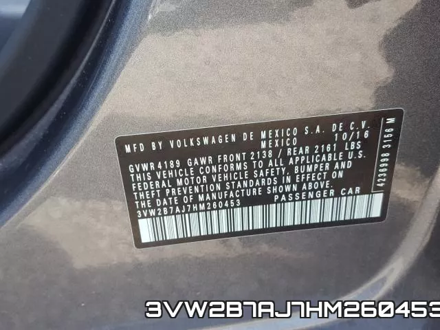 3VW2B7AJ7HM260453