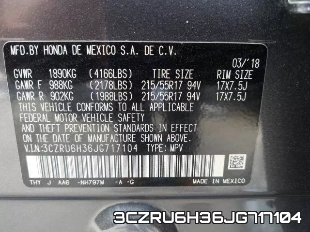 3CZRU6H36JG717104