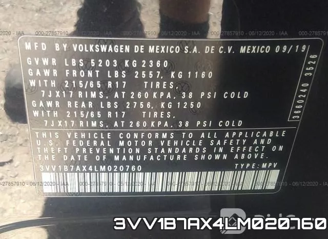 3VV1B7AX4LM020760
