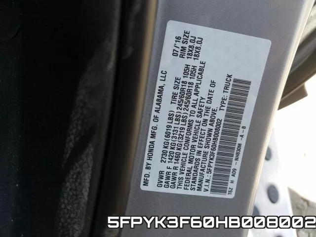5FPYK3F60HB008002