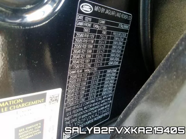 SALYB2FVXKA219405