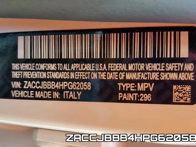 ZACCJBBB4HPG62058