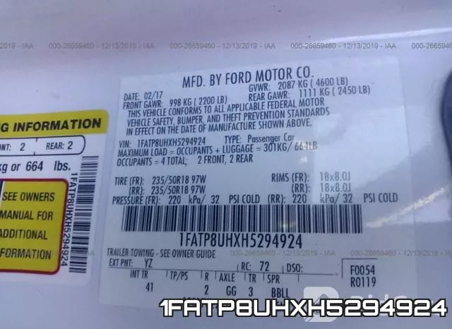 1FATP8UHXH5294924