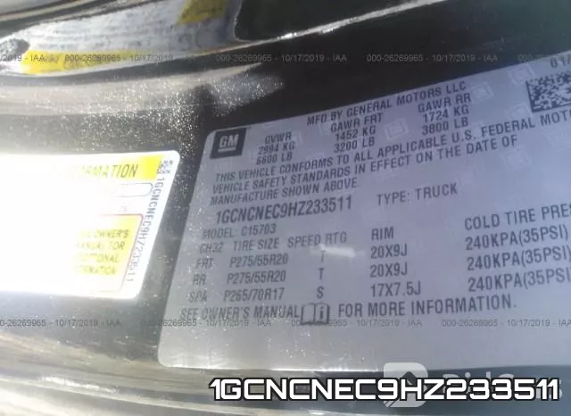 1GCNCNEC9HZ233511