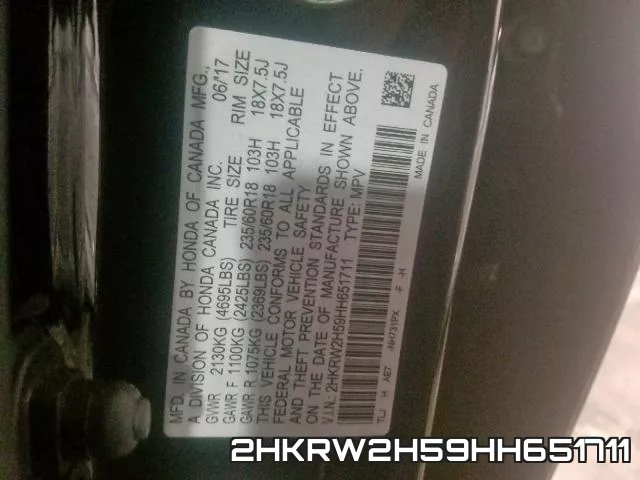 2HKRW2H59HH651711