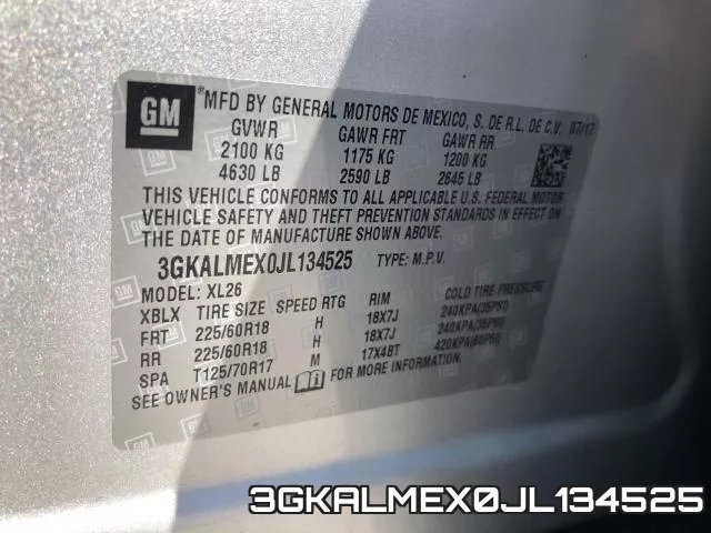 3GKALMEX0JL134525